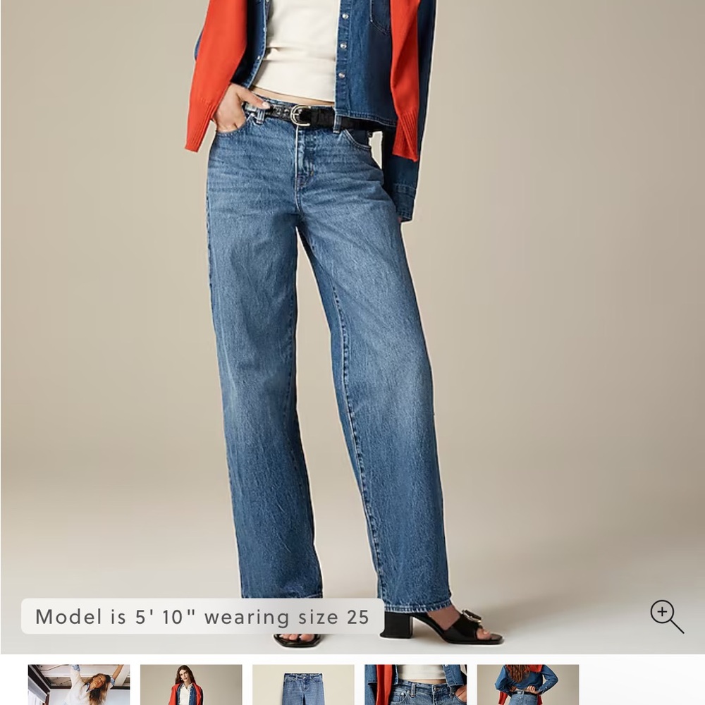 Jcrew lower  rise wide leg jean in 1984 rigid size 23